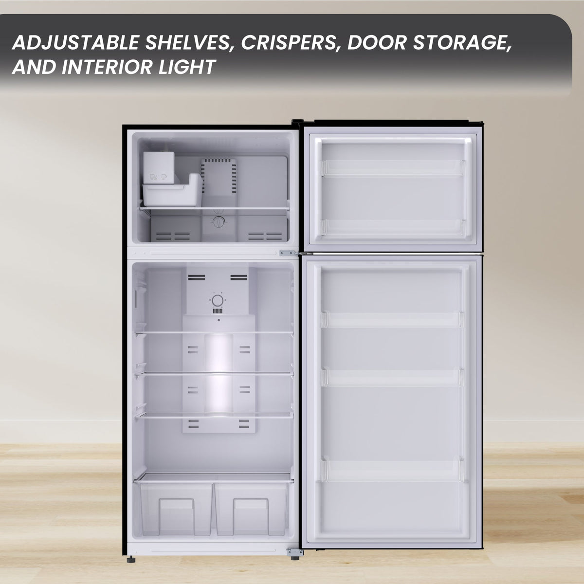Conserv 30in RETRO Refrigerator 18cf Top Mount FACTORY INSTALLED ICE MAKER 110V Handle