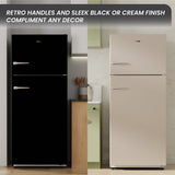 Conserv 30in RETRO Refrigerator 18cf Top Mount FACTORY INSTALLED ICE MAKER 110V Handle