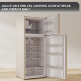 Conserv 30in RETRO Refrigerator 18cf Top Mount FACTORY INSTALLED ICE MAKER 110V Handle