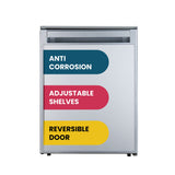 12V/DC Mini-Fridge Freezer 2.8cf Silver for RV BOAT OFF-GRID