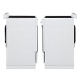 Equator 24 inch Electric Cooking Range 4 Ceramic Burner CONVECTION OVEN+AIR FRYER White