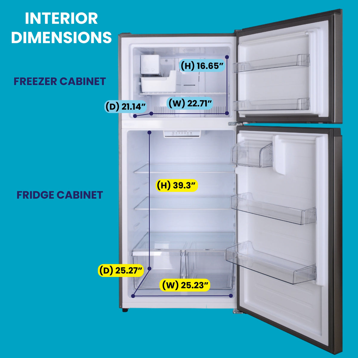 Conserv 30in Refrigerator 18cf Top Freezer INSTALLED ICE MAKER E-Star 110V