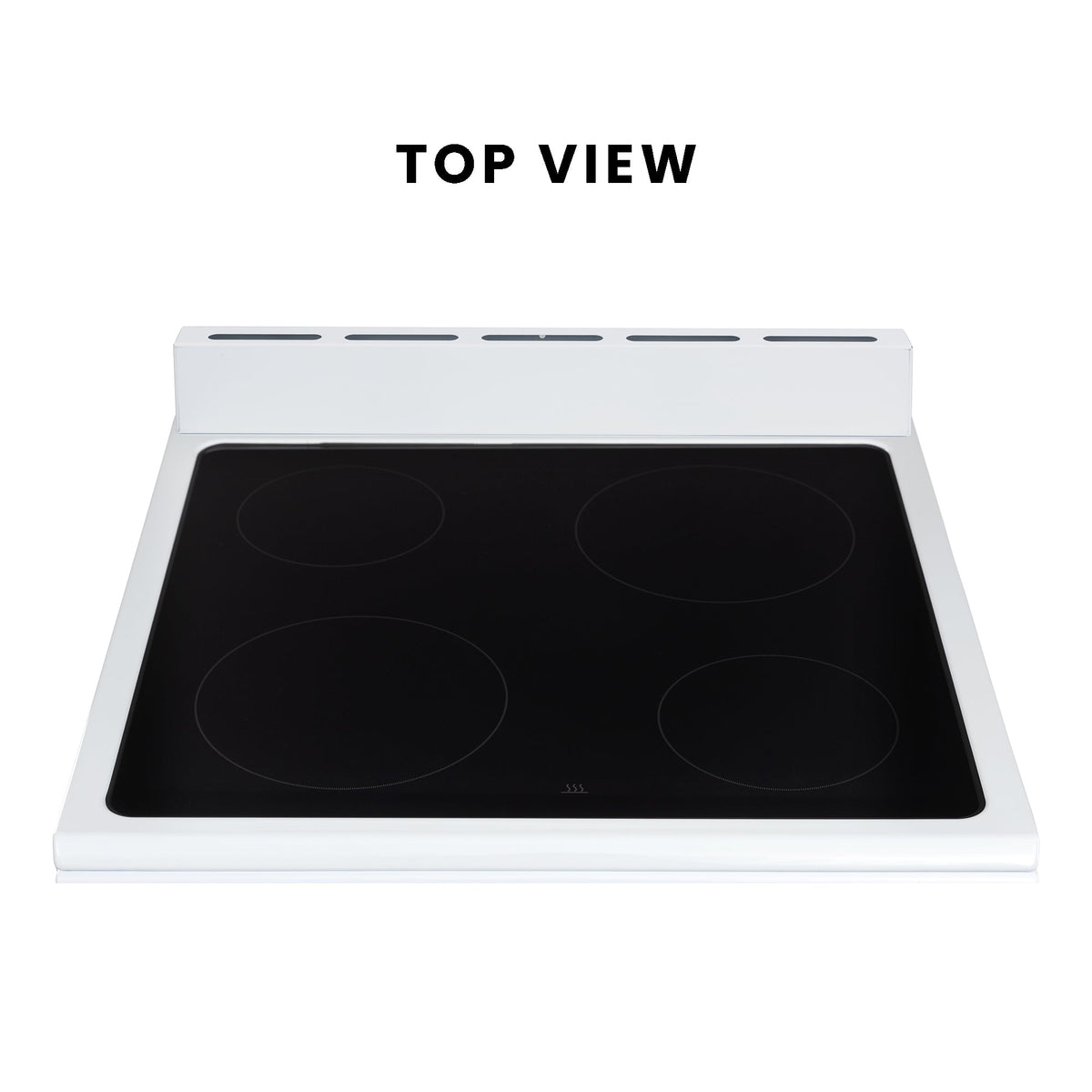 Equator 24 inch Electric Cooking Range 4 Ceramic Burner CONVECTION OVEN+AIR FRYER White