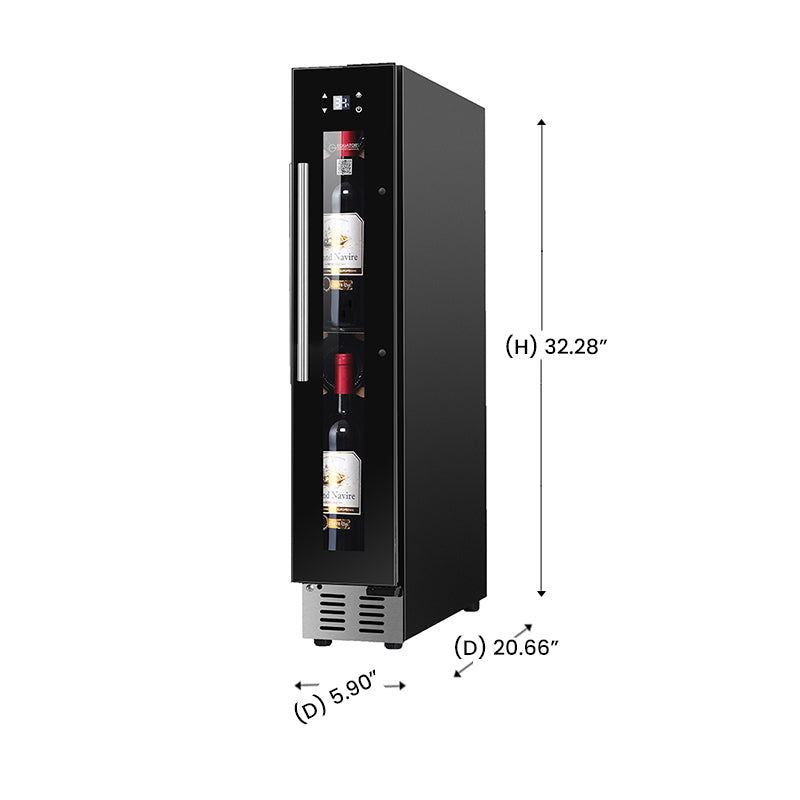 Equator 9 Bottles Wine Refrigerator 1-Zone Freestanding/Builtin 7 Color LED 110V