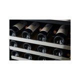 Enfriador de vino Equator de doble zona para 52 botellas, independiente/integrable, acero inoxidable, 110V