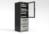Equator Connoisseurs Club 3-Zone 84 Bottle Wine Refrigerator+2 Drawers 110V