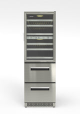 Equator Connoisseurs Club 3-Zone 84 Bottle Wine Refrigerator+2 Drawers 110V