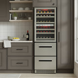 Equator Connoisseurs Club 3-Zone 84 Bottle Wine Refrigerator+2 Drawers 110V