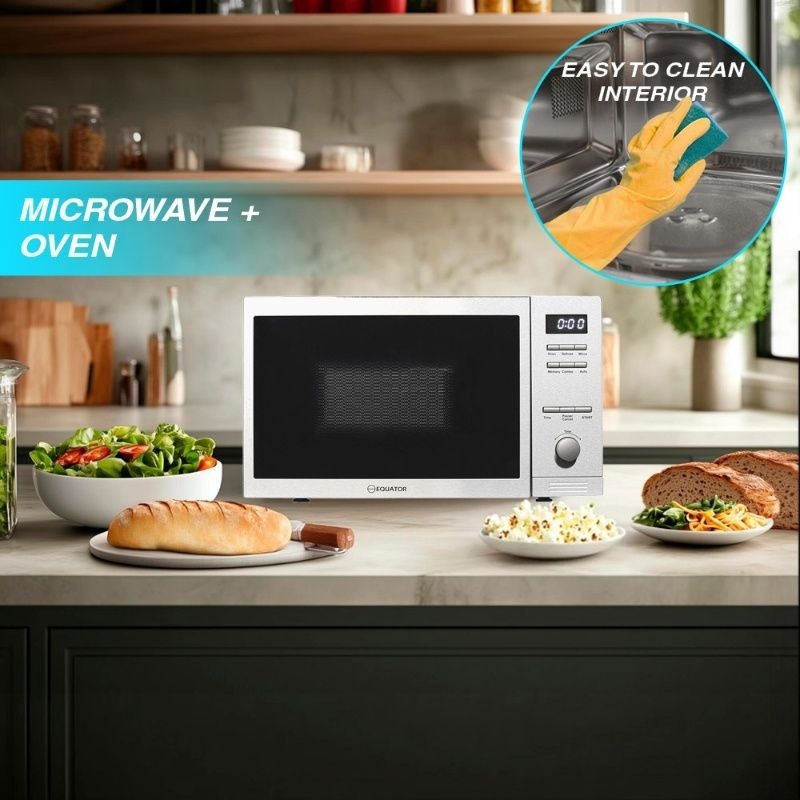 Equator Hybrid Microwave+Oven 0.8 cu.ft. Free Standing/Built-in Stainless w/Trim