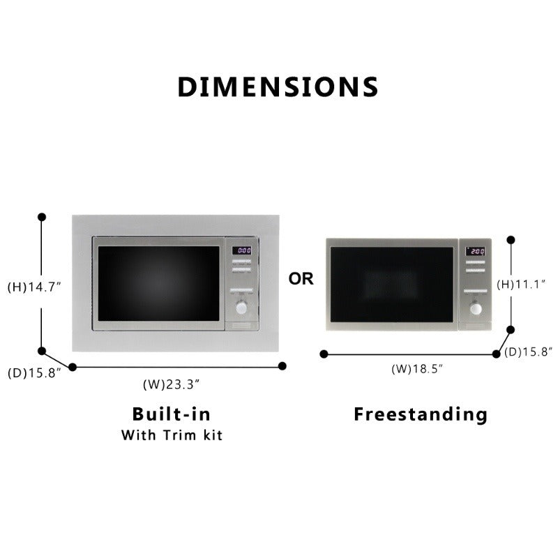 Equator Hybrid Microwave+Oven 0.8 cu.ft. Free Standing/Built-in Stainless w/Trim