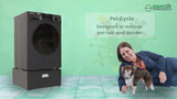 Lavadora-secadora todo en uno con SECADO POR VENTILACIÓN 30% MÁS RÁPIDO que el de condensación, 15 lb, 110 V + pedestal